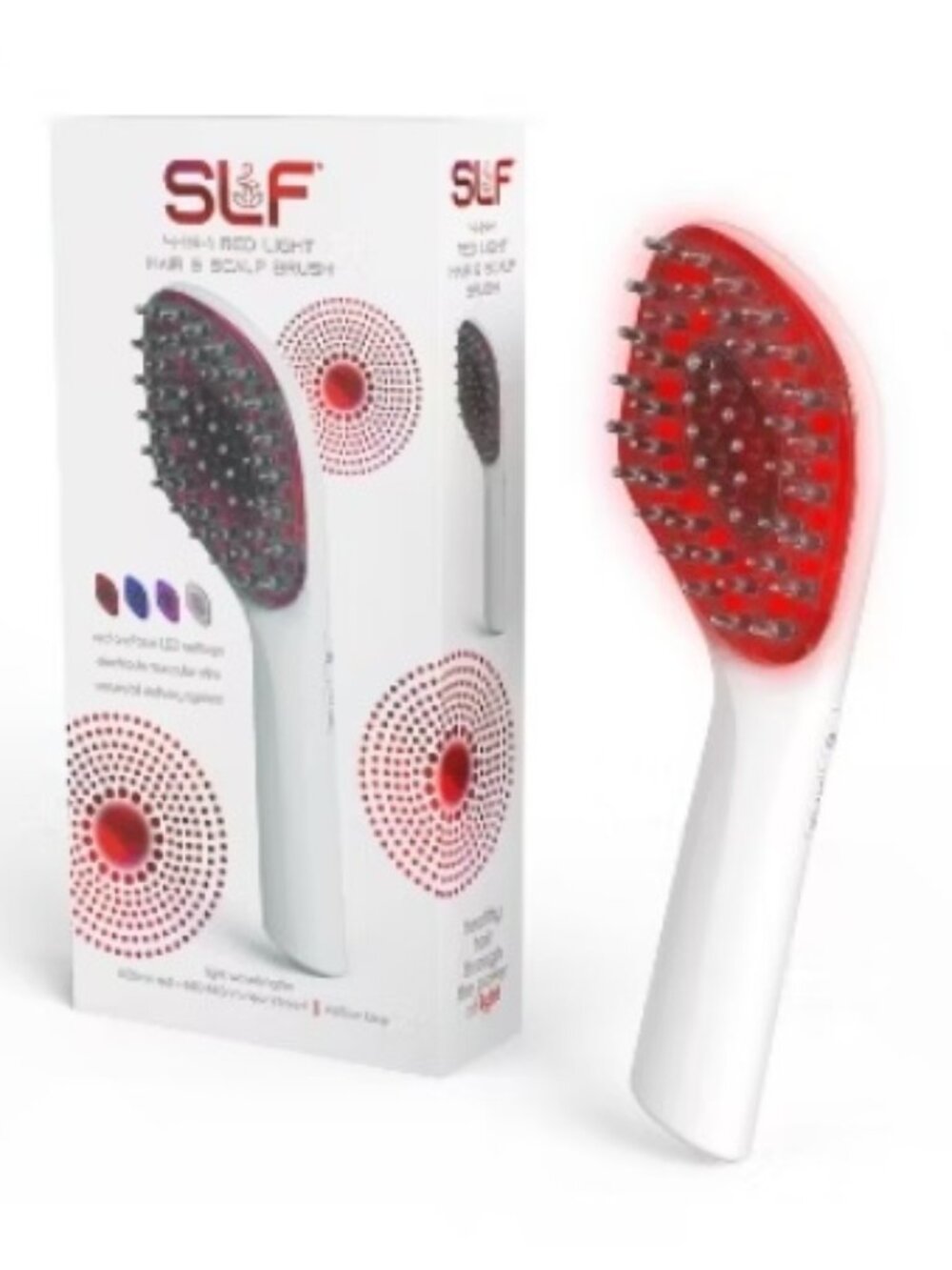 New SLF Red Light Therapy Dry Paddle Brush Promotes Hair Growth